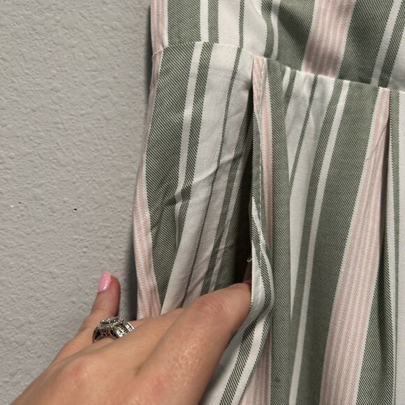 Torrid Womens Pants 1R  (14-16) Pockets Wide Leg Daydream Stripe Cloud Dancer - Picture 3 of 12